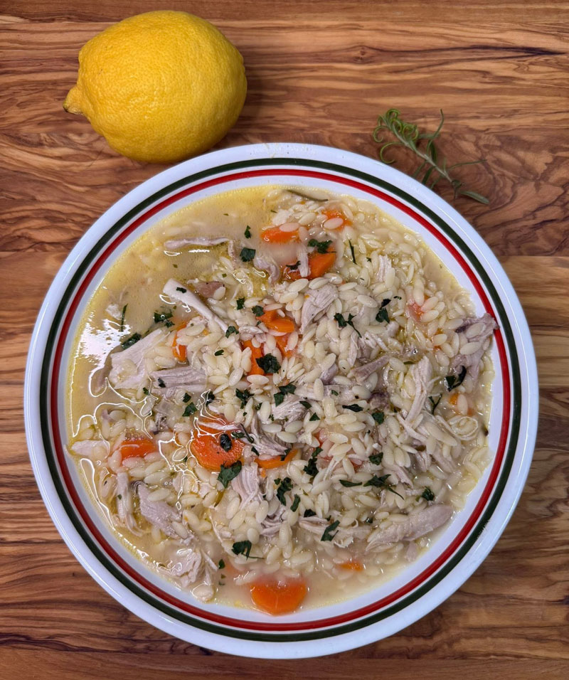 Lemon Chicken Orzo Soup