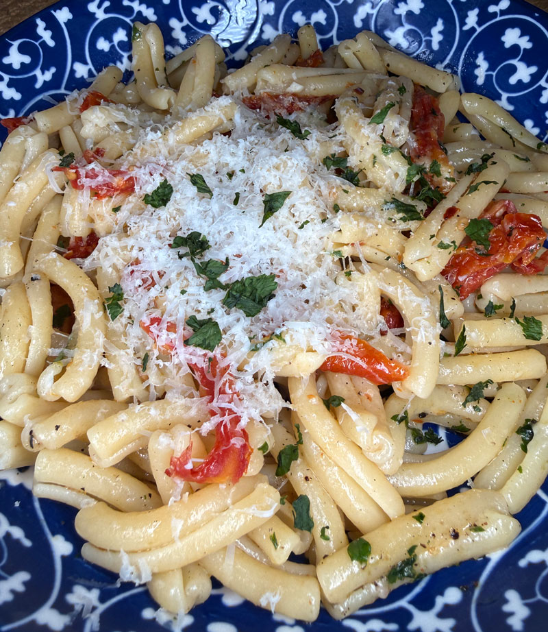 Sun-Dried Tomatoes and Casarecce