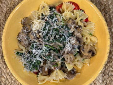 Garlic Parmesan Mushroom Farfalle Recipes